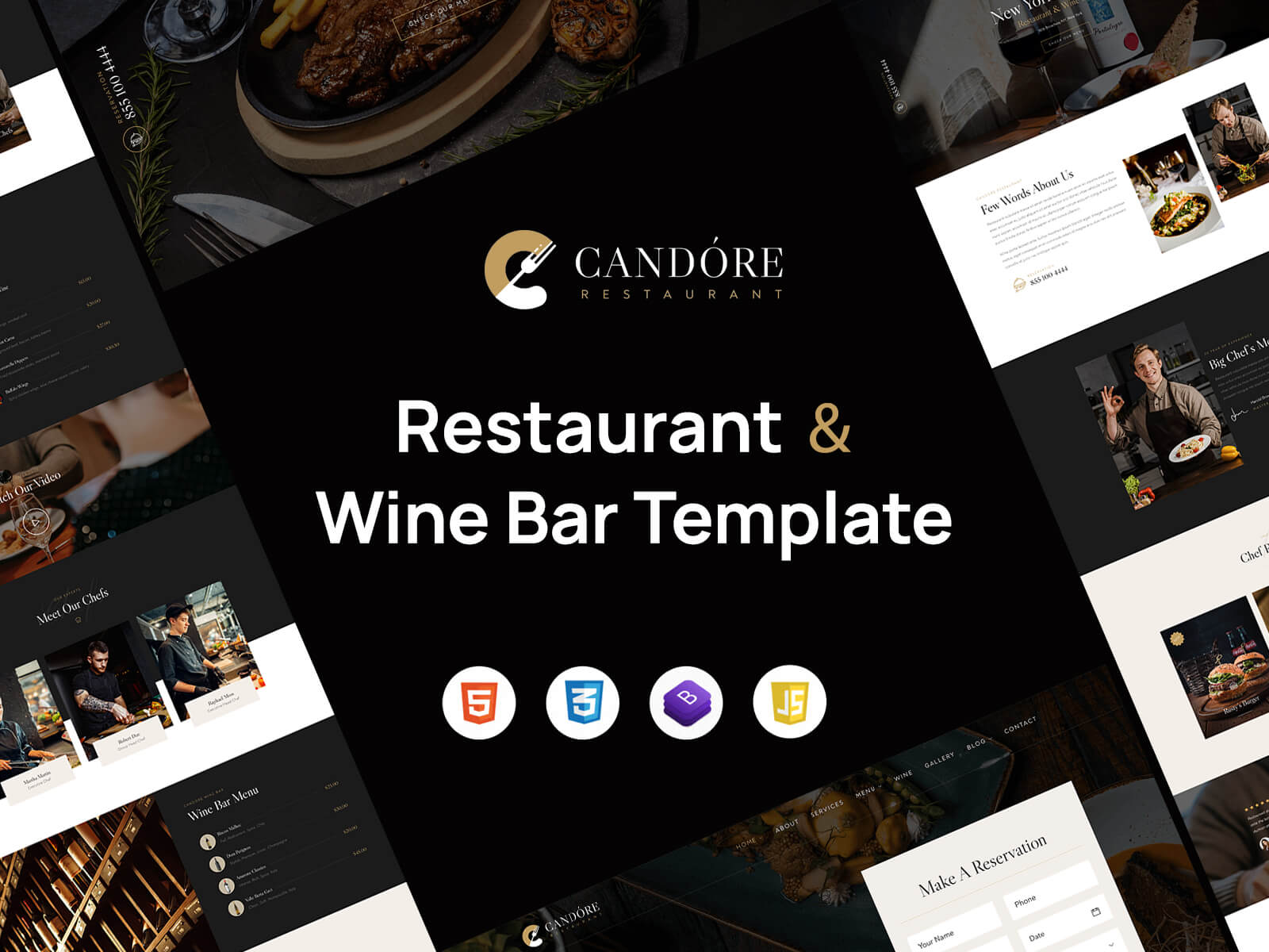 Candore - Restaurant & Wine Bar Template