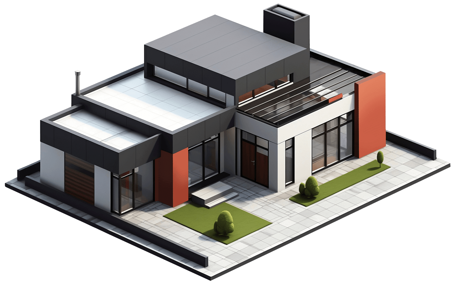 Architectural model of a Hand of God Estate residence