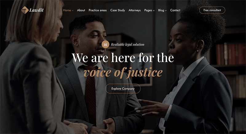 Lawdit - Lawyer and Law Firm Template - Light Demo