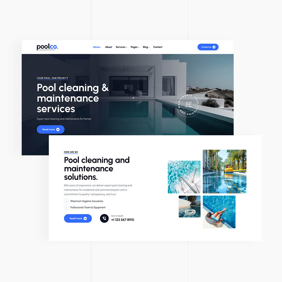 Poolco - Pool Cleaning & Maintenance Template